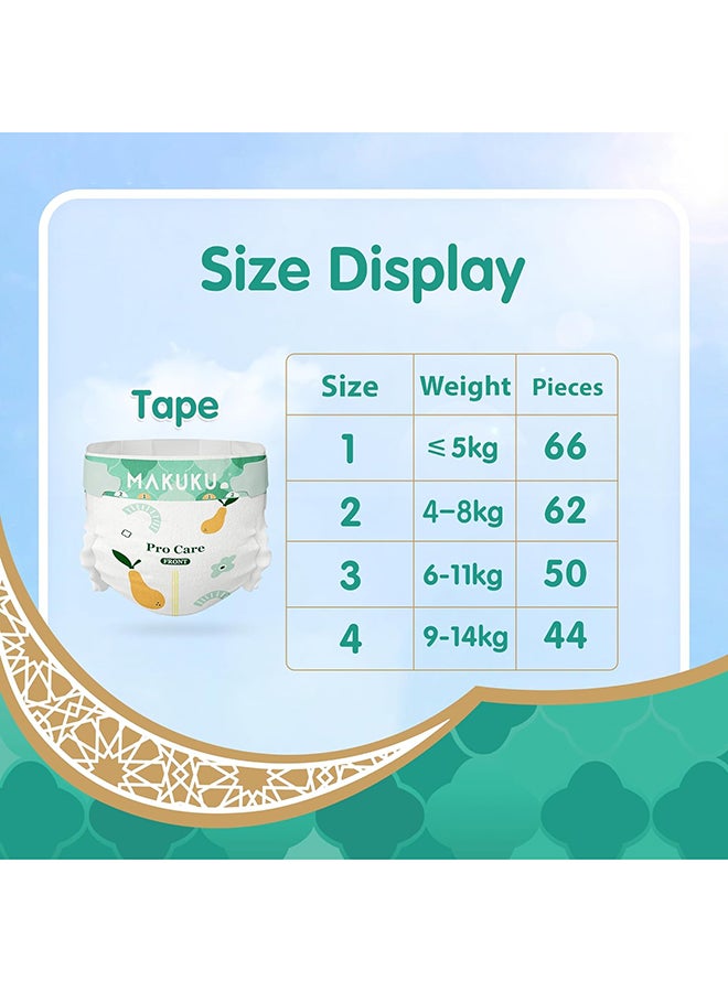 Premium Diapers Procare Tape  Size 4 Large  9-14 Kg  44 Pieces