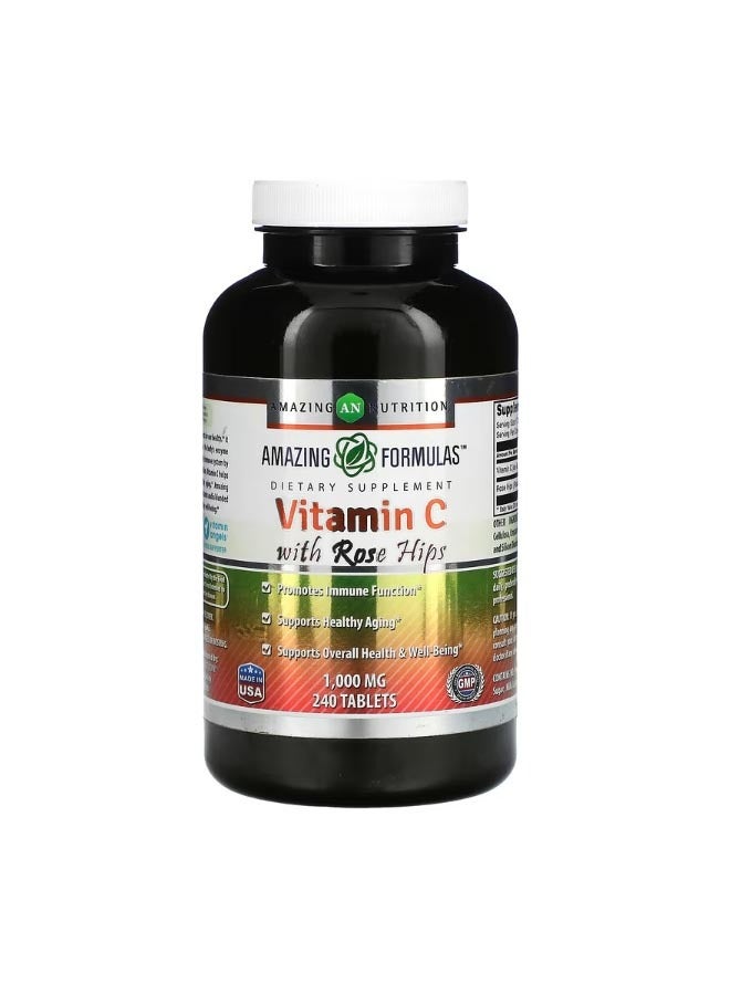 Vitamin C with Rose Hips 1000 mg 240 Tablets