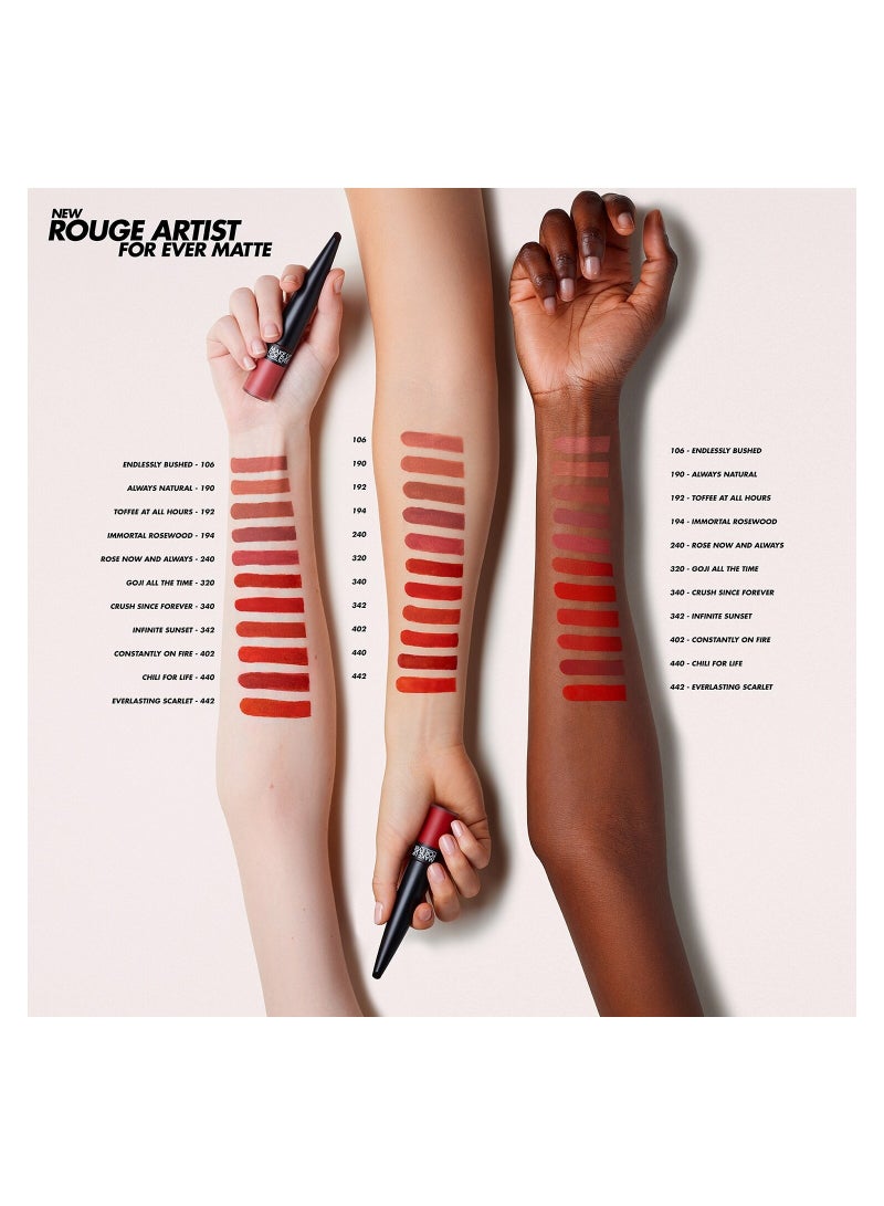 MAKE UP FOR EVER Rouge Artist For Ever Matte 342- Infinite Sunset