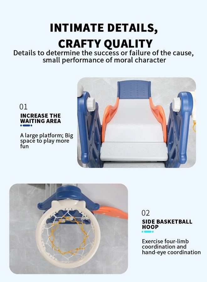 Castle 3-In-1 Slide Swing Set For Kids