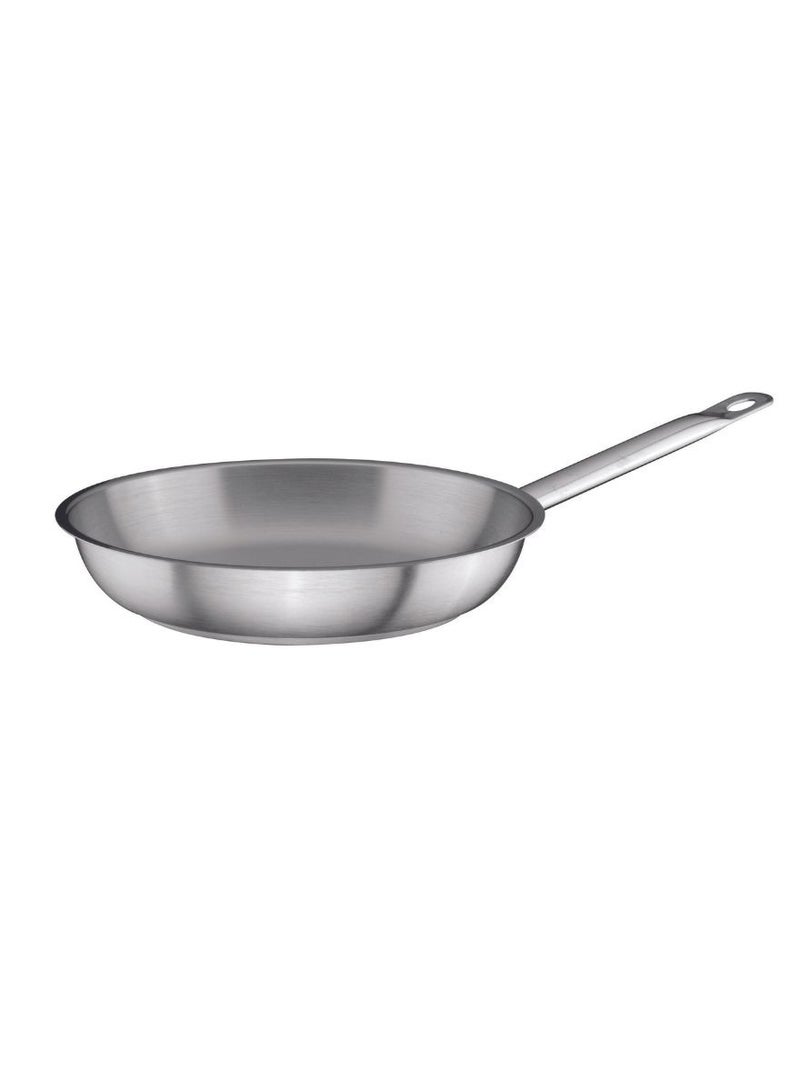Stainless Steel Induction Frypan 36 cm x 6 cm |Ideal for Hotel,Restaurants & Home cookware |Corrosion Resistance,Direct Fire,Dishwasher Safe,Induction,Oven Safe|Made in Turkey