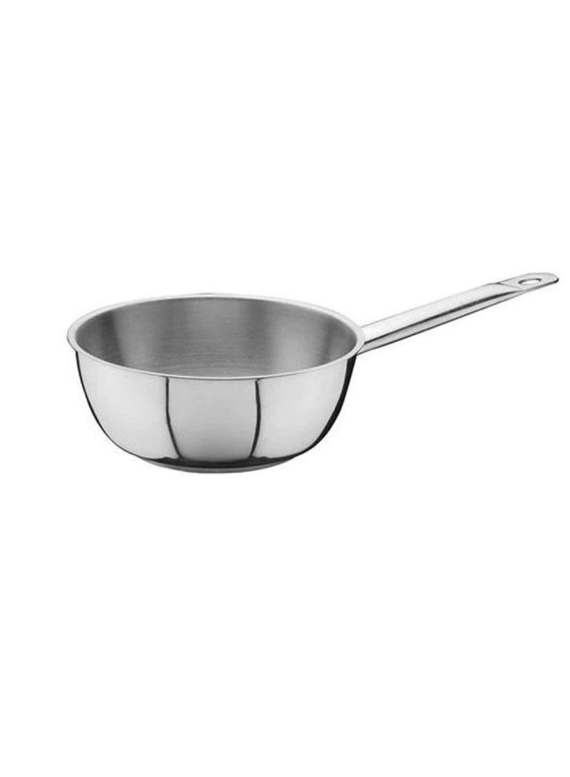 Stainless Steel Induction Sauteuse with rim  24 cm x 7 cm |Ideal for Hotel,Restaurants & Home cookware |Corrosion Resistance|Made in Turkey