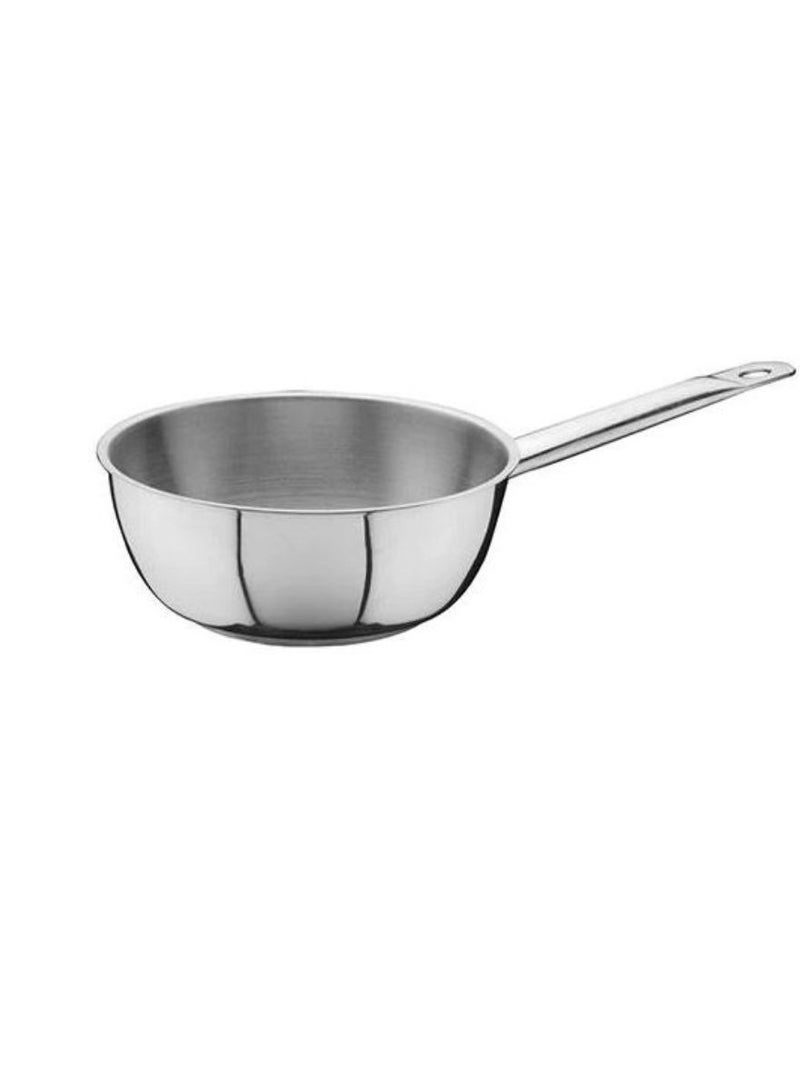 Stainless Steel Induction Sauteuse with rim  22 cm x 7 cm |Ideal for Hotel,Restaurants & Home cookware |Corrosion Resistance|Made in Turkey