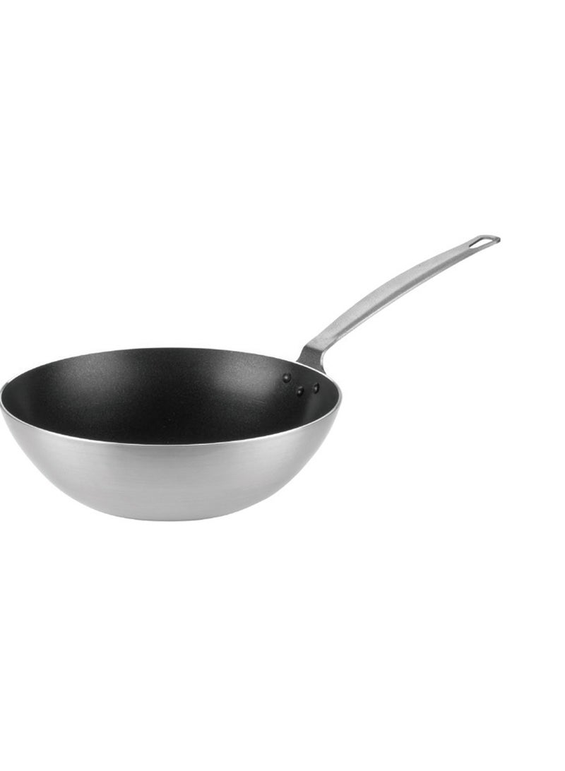 Aluminium Wok Pan Non-Stick Coated 24 cm |Ideal for Hotel,Restaurants & Home cookware |Corrosion Resistance,Direct Fire,Dishwasher Safe,Induction,Oven Safe|Made in Turkey