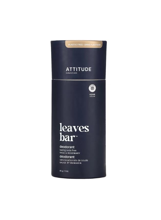 Leaves Bar Deodorant Sage And Rosemary 3 oz 85 g