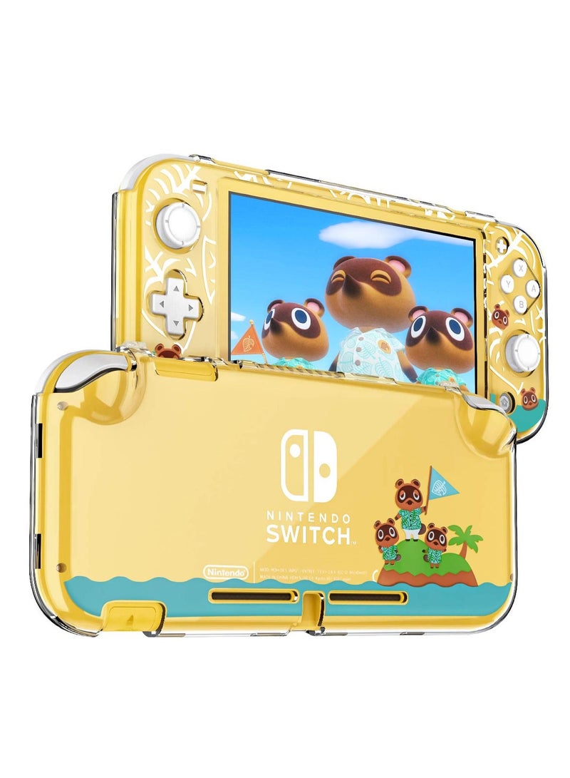 Compatible with Nintendo Switch Lite Case,Rigid PC Transparent Split Shock Resistant Hard Case with Scratch Resistant Design Suitable for Animal Crossing Design