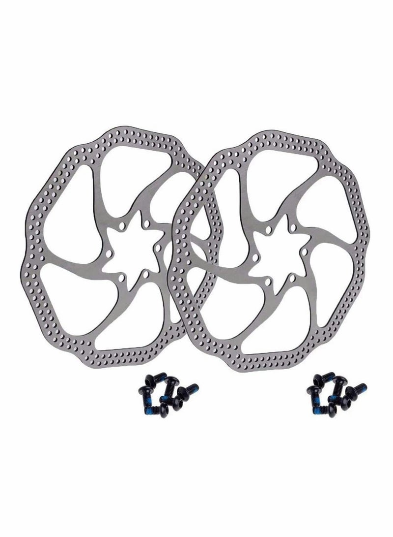 16cm Disc Bike Brake Rotor with 6 Bolts Stainless Steel Bicycle Rotors Fit Training Wheels for Road Bike Mountain Bike MTB BMX Floating Diso Rotors