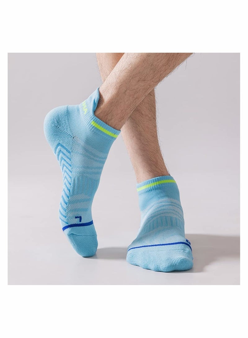 6 Pairs Men‘s Ankle Running Socks Cushioned Breathable Low Cut Athletic Marathon Tab Sports Socks