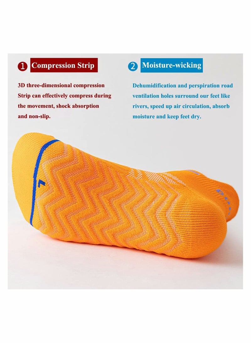 6 Pairs Men‘s Ankle Running Socks Cushioned Breathable Low Cut Athletic Marathon Tab Sports Socks