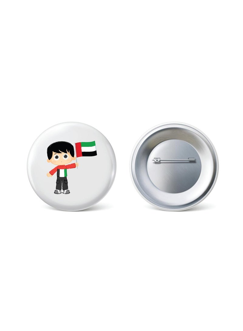 UAE Kids Boys Tshirt  Cap Flag and Badge Combo Pack of 4