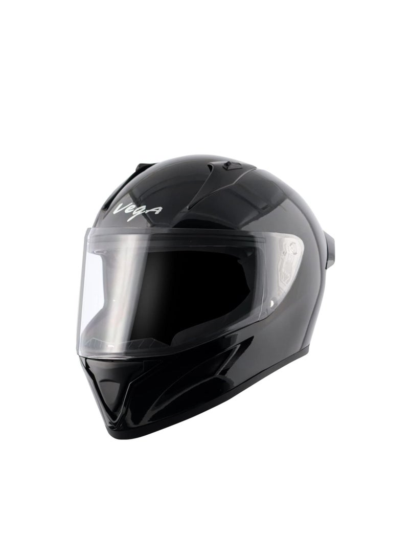 Vega Bolt ISI DOT Certified Full Face Gloss Finish Helmet for Men and Women with Clear Visor