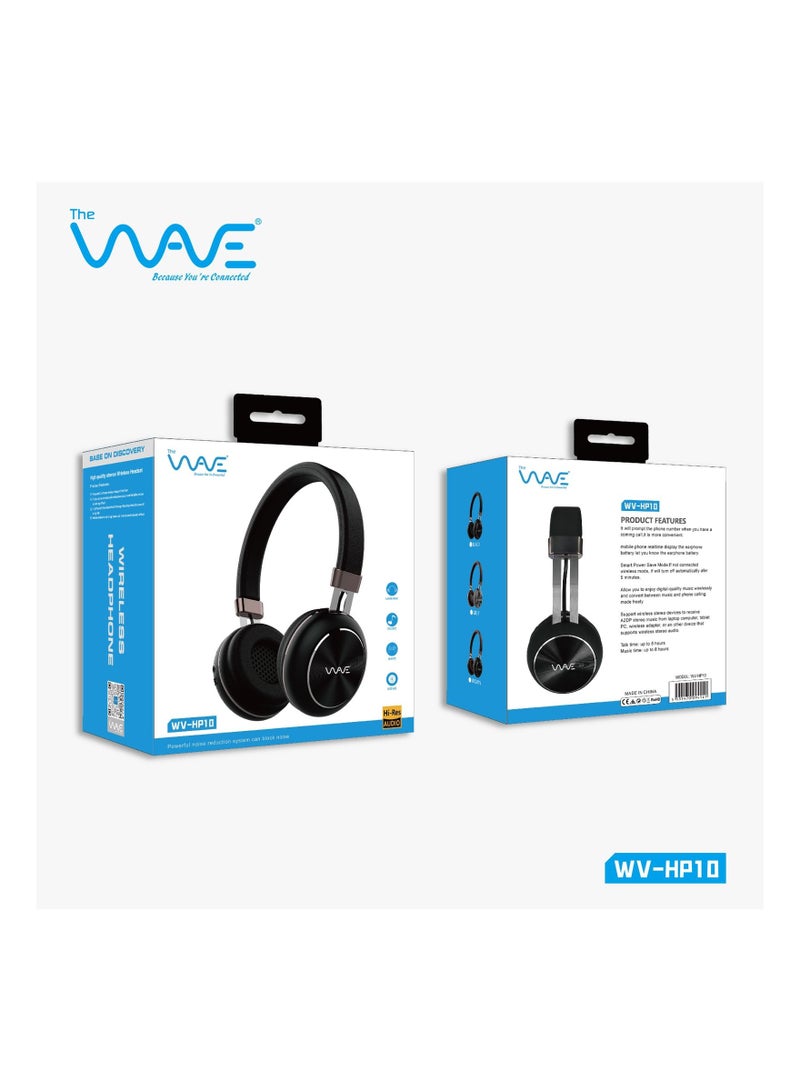 WV-HP10 Wireless On-Ear Headphones - Pure Bass-gaming -Black