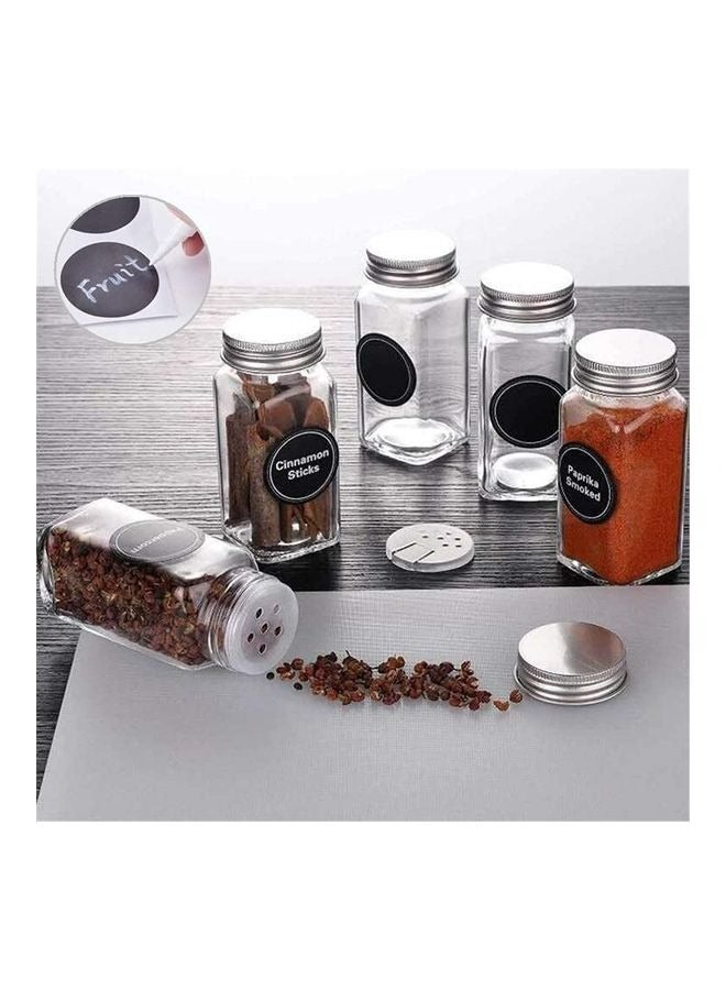 24-Piece Glass Spice Jar Set Multicolour 10.5x4.3cm