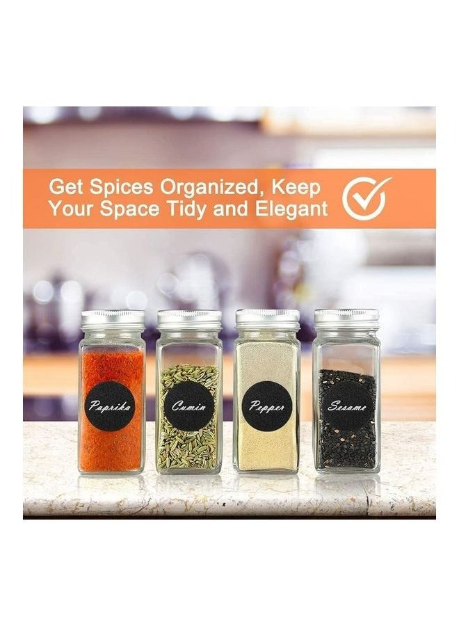 24-Piece Glass Spice Jar Set Multicolour 10.5x4.3cm