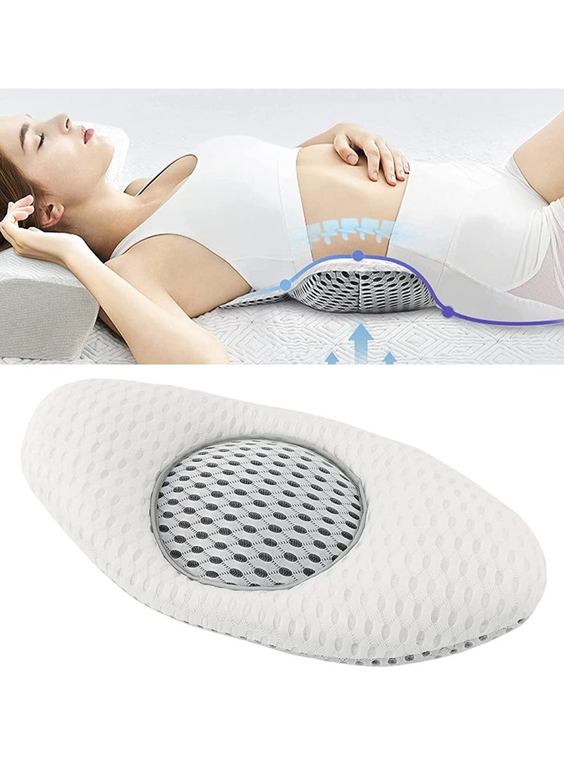 Lumbar Pillow for Sleeping, Adjustable Height 3D Lower Back Support Pillow Waist, for Lower Back Pain Relief and Sciatic Nerve Pain, Pregnancy Pillows Waist Support, for Side Sleepers