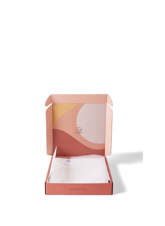 Organic Headband & Swaddle Set Bamboo Spandex White