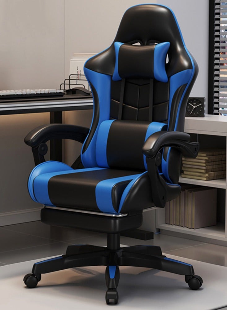 Gaming Chair PU Leather Office Chair High Back Computer Desk Chair Big Video Game Chair Racing Chair Executive Swivel Chair Ergonomic Recliner Chair with Footrest for Home Office