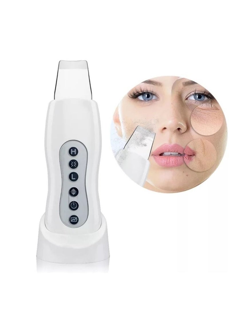 Ultrasonic Facial Skin Scrubber Blackhead Remover USB Charger Pore Cleanser and Lifting Tool