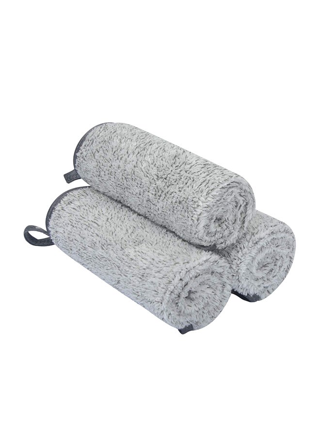 Pack Of 3 Makeup Remover Face Cloth Grey 28 x 28cm