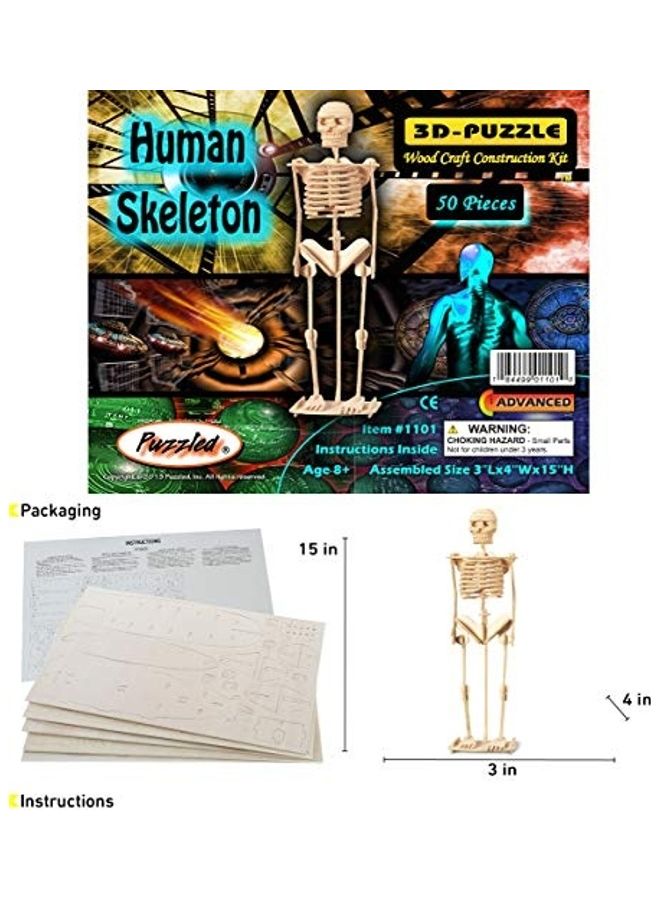 50-Piece Human Skeleton 3D Puzzle Set