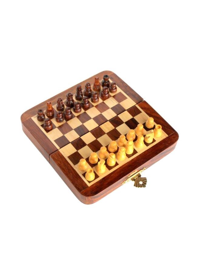 Folding Wooden Chess Game Board Set