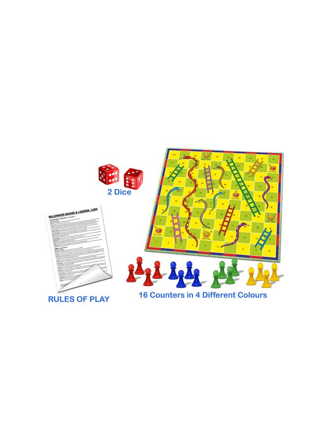 Millennium Snakes And Ladders Ludo Board Game