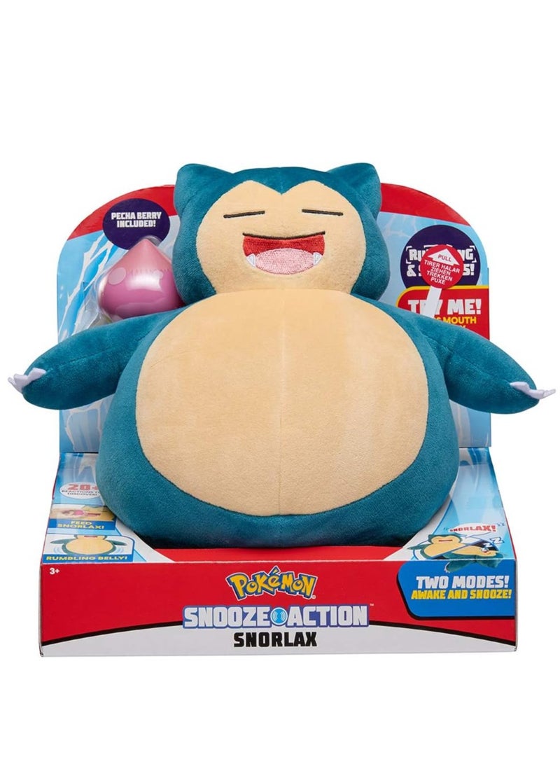 Pokemon Snooze Action - Snorlax Plush