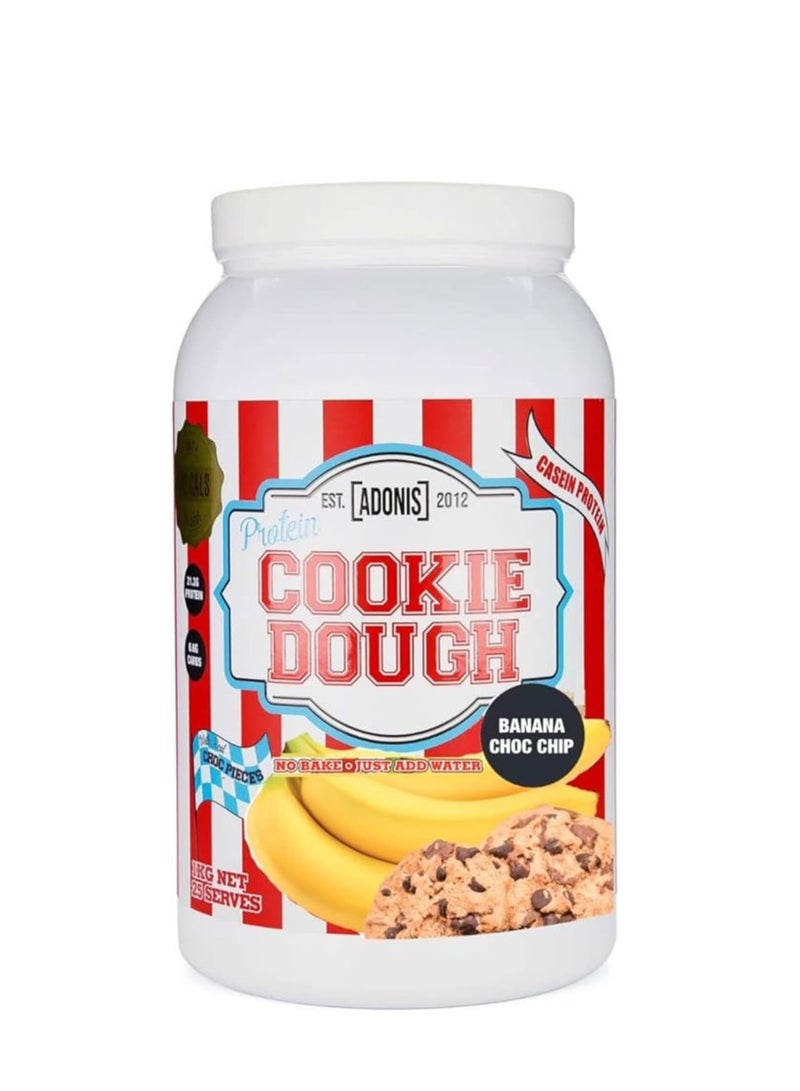 Cookie Dough, High Protein Snack And Increase Muscle Mass And Strength, Banana Chocolate Chip Flavor, 1kg