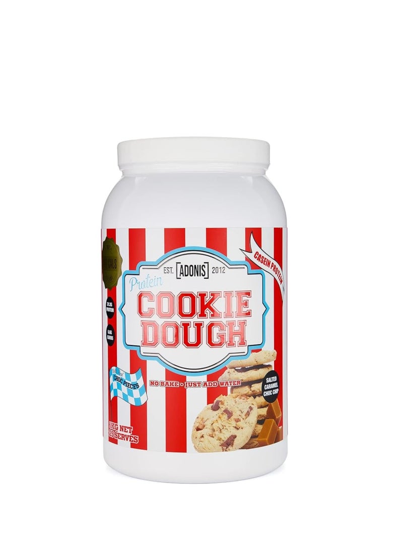 Cookie Dough, Casein Protein Salted Caramel Choc Chip Flavor, 1kg