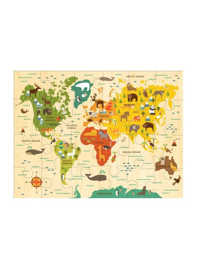 24-Piece Asia Map Floor Puzzle Toy PTC098