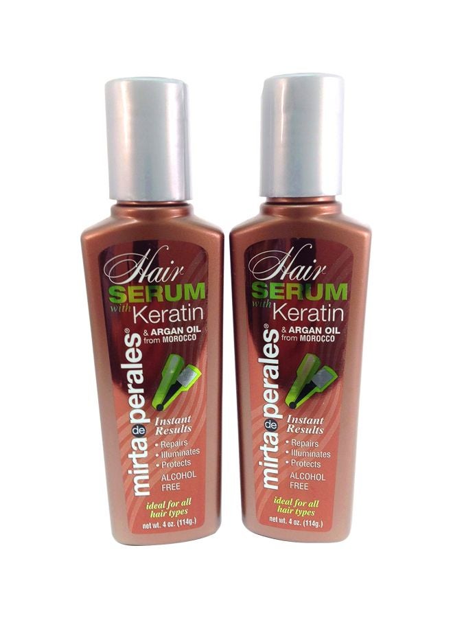 2-Piece Hair Serum With Keratin And Argan Oil