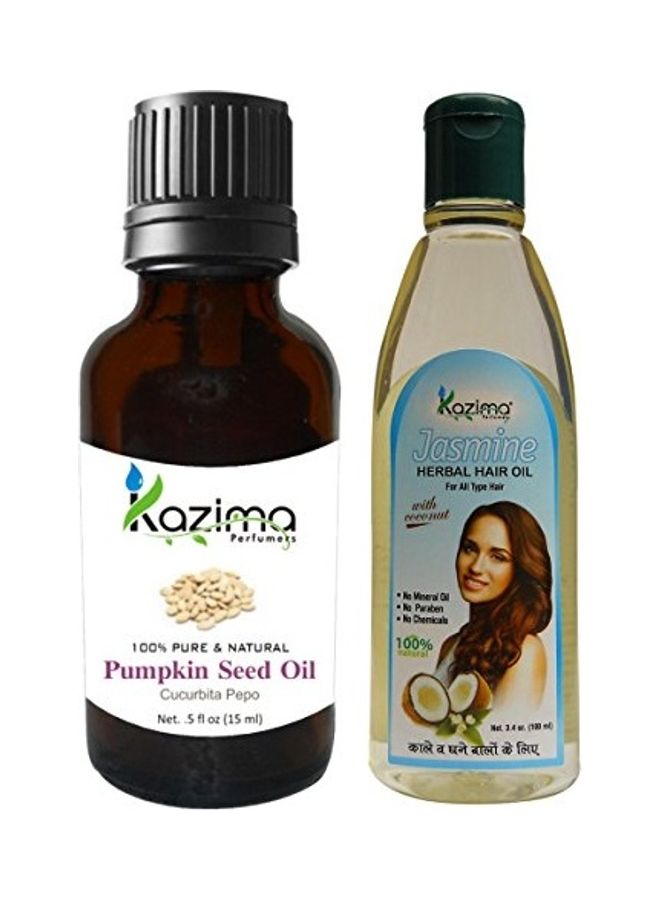 Combo Of Pumpkin Seed Oil And Jasmine Herbal Hair Oil