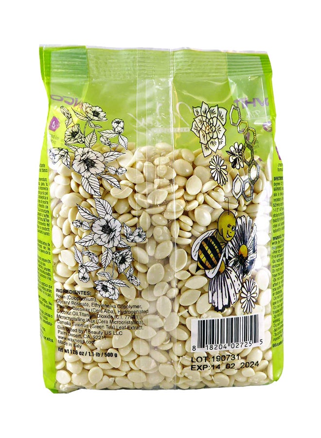 Hard Wax Beads White Tea Cream White 498grams