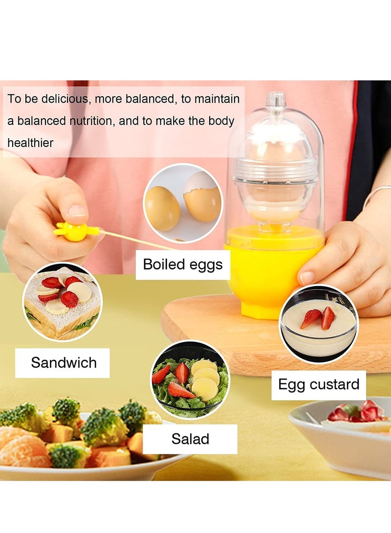 Egg Beater, Portable Golden Egg Machine, Egg Cutter, Egg Beater, Shell Shaker with Drawstring, Egg Spinner for Hard Boiled Eggs, Manual Drawstring Diy Kitchen Gadgets for Kids