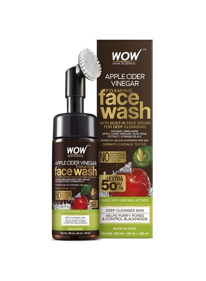 WOW Skin Science Apple Cider Vinegar Foaming Face wash 150ml