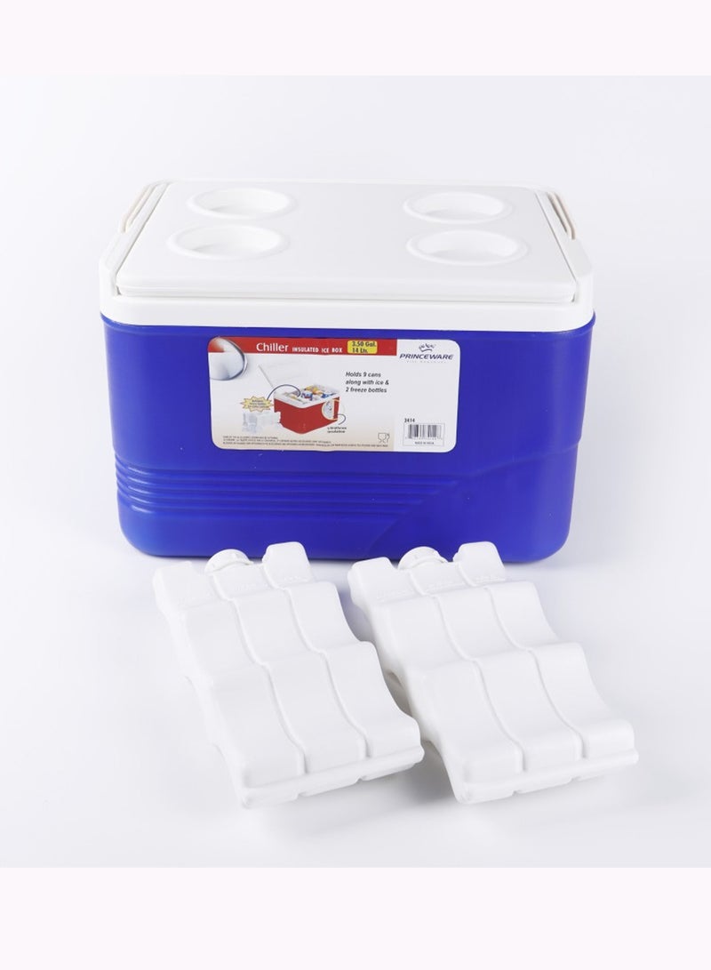 Chiller Insulated Ice Cooler Box 14ltr Assorted Color 36x27x23cm