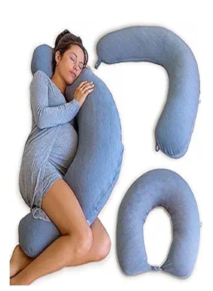 Pharmedoc Cooling Crescent Full Body Pillow - Dark Grey Cooling Fabric