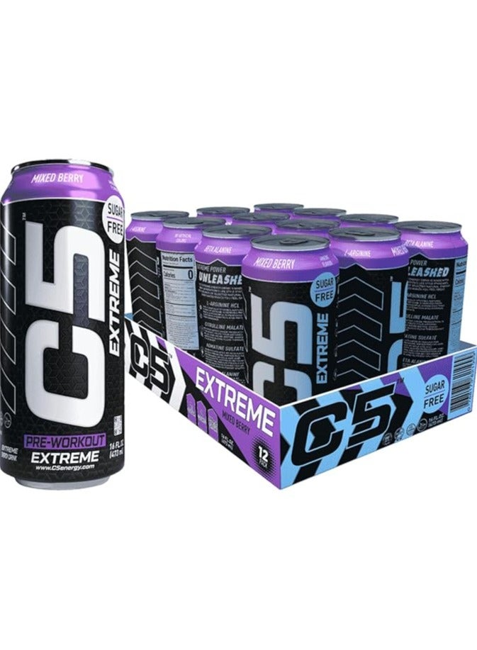 C5 Extreme Energy Drink Mixed Berry Flavor 12 Pc