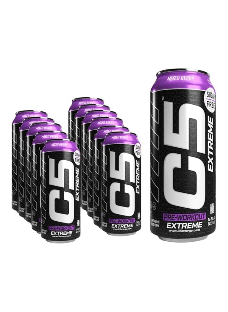 C5 Extreme Energy Drink Mixed Berry Flavor 12 Pc