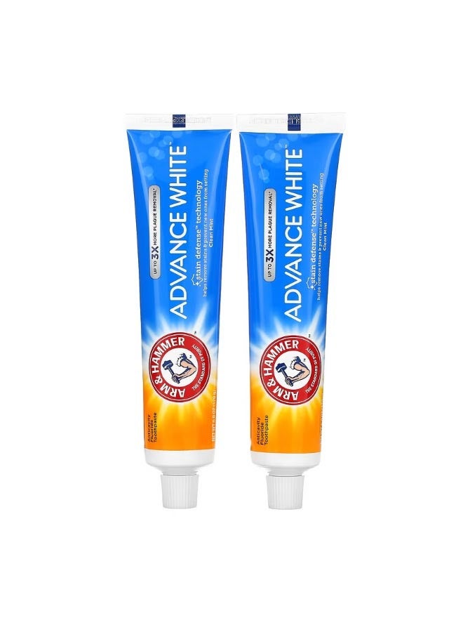 Advance White Anticavity Fluoride Toothpaste Clean Mint Twin Pack 6 oz 170 g Each