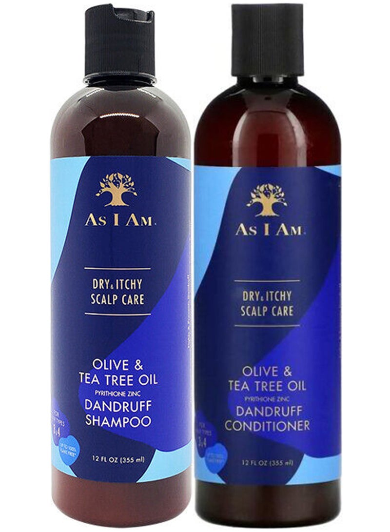 Dry And Itchy Scalp Care Olive And Tea Tree Oil Shampoo And Conditioner Set