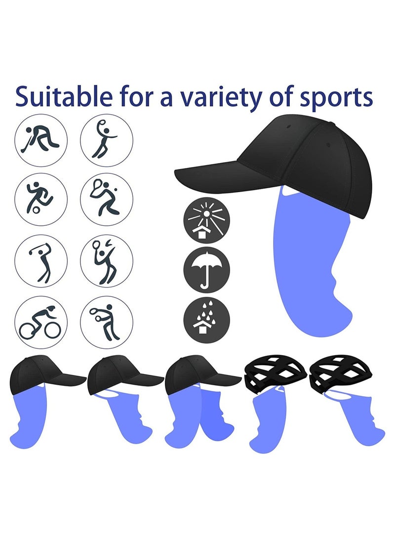 6 Pcs Sun Protection Neck Drape, UV Hat Drapes Face and Cover Blocking Drape Lightweight Comfortable Shield Outdoor Activity for Women Men Fishing Outdoors