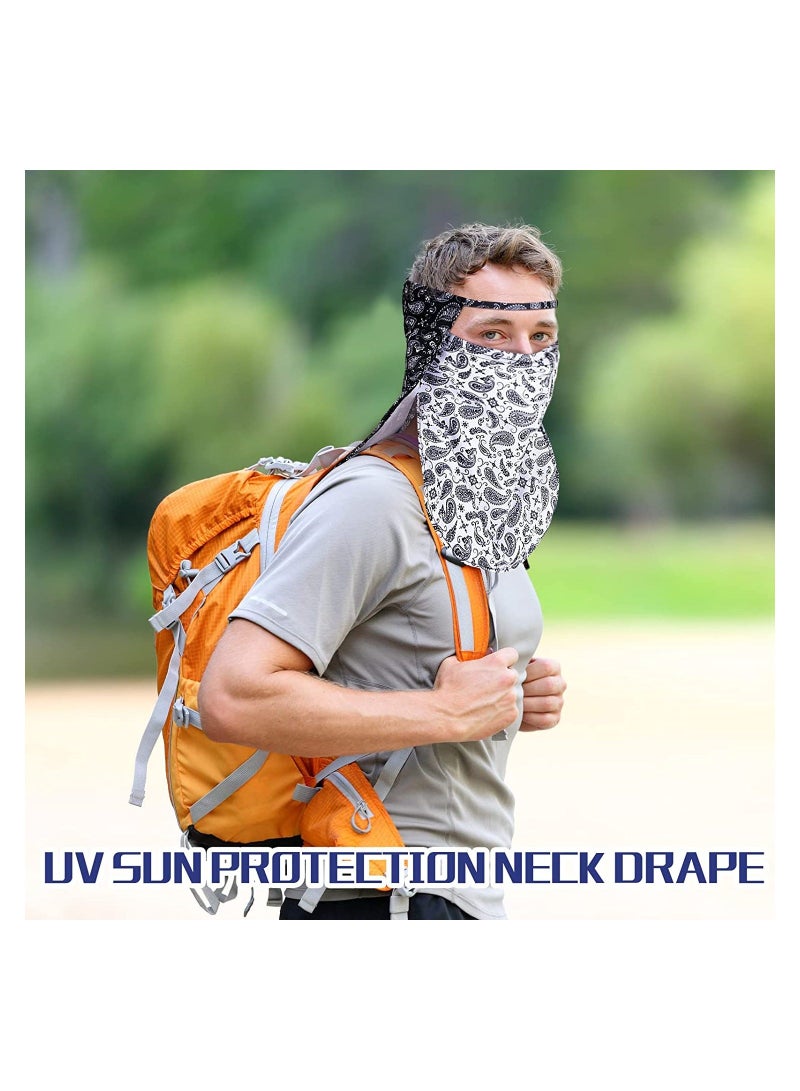 6 Pcs Sun Protection Neck Drape, UV Hat Drapes Face and Cover Blocking Drape Lightweight Comfortable Shield Outdoor Activity for Women Men Fishing Outdoors