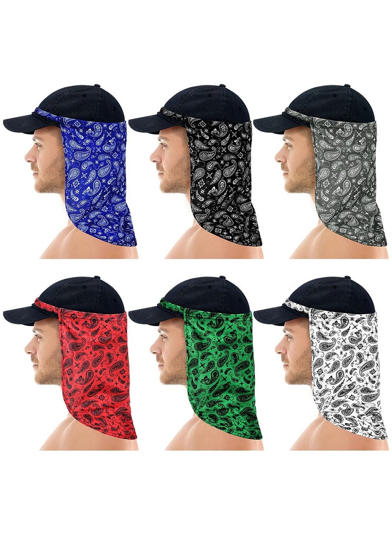 6 Pcs Sun Protection Neck Drape, UV Hat Drapes Face and Cover Blocking Drape Lightweight Comfortable Shield Outdoor Activity for Women Men Fishing Outdoors