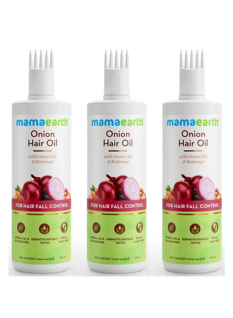 Mamaearth Onion Hair Oil 250 pack of 3