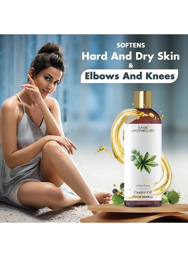 Castor Oil For Improving Skin Hair And Nails Health;200 Ml