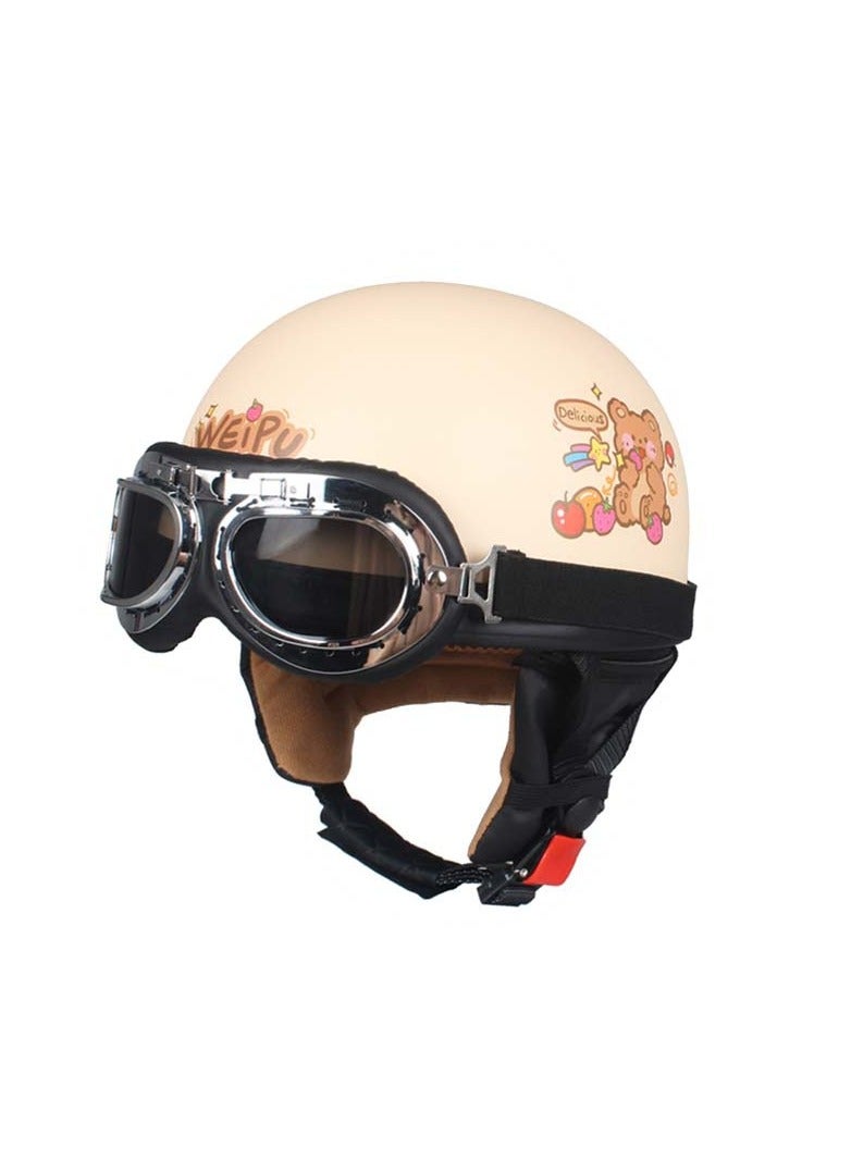 Retro helmet, electric scooter ear protection helmet