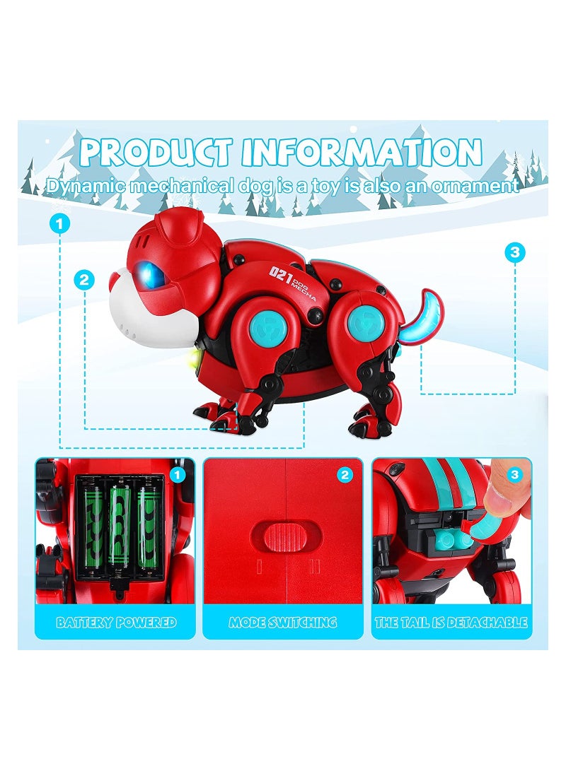 SYOSI Baby Crawling Toys, Baby Musical Toys for Toddlers, Walking Robot Dog Toy, Educational Interactive Light-up Gifts Toys, for 3 4 5Year Old Boys Girls Kids