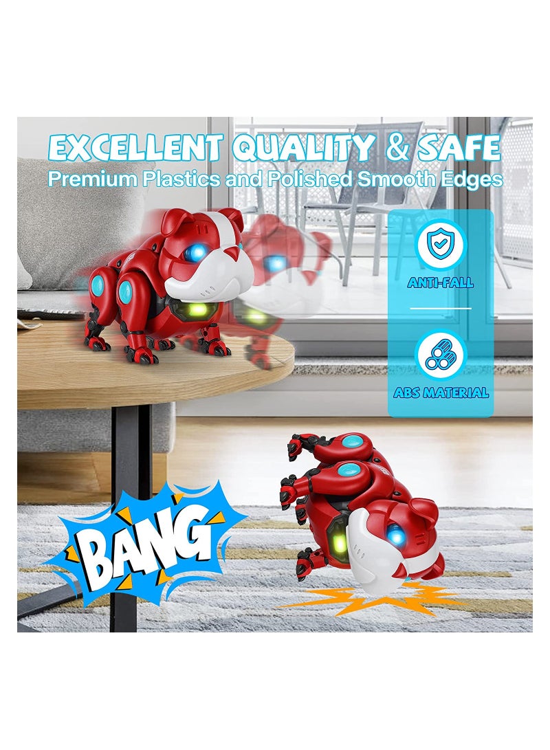 SYOSI Baby Crawling Toys, Baby Musical Toys for Toddlers, Walking Robot Dog Toy, Educational Interactive Light-up Gifts Toys, for 3 4 5Year Old Boys Girls Kids