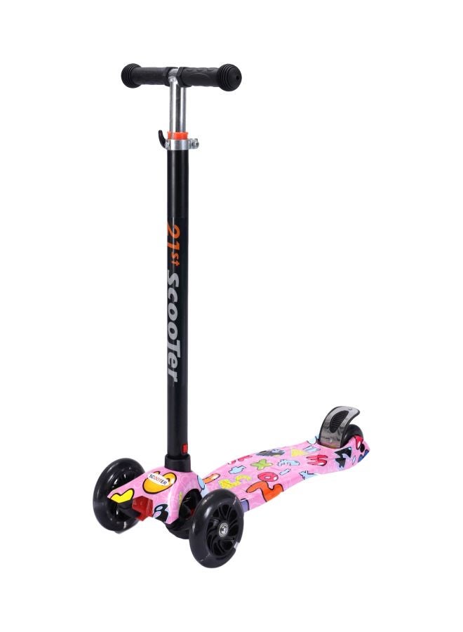 Adjustable Kick Scooter With Light Up Wheels 61x15x28cm